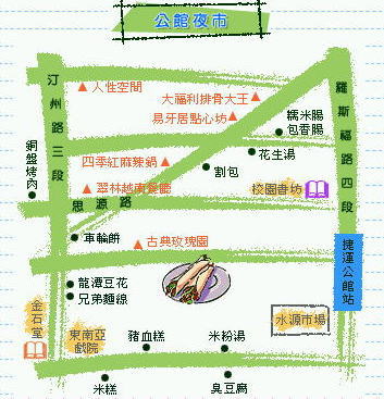 公館夜市地図
