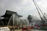 disaster drill at temple
