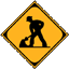 road sign_roadworks