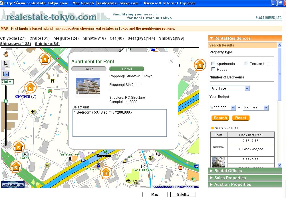 Search by map