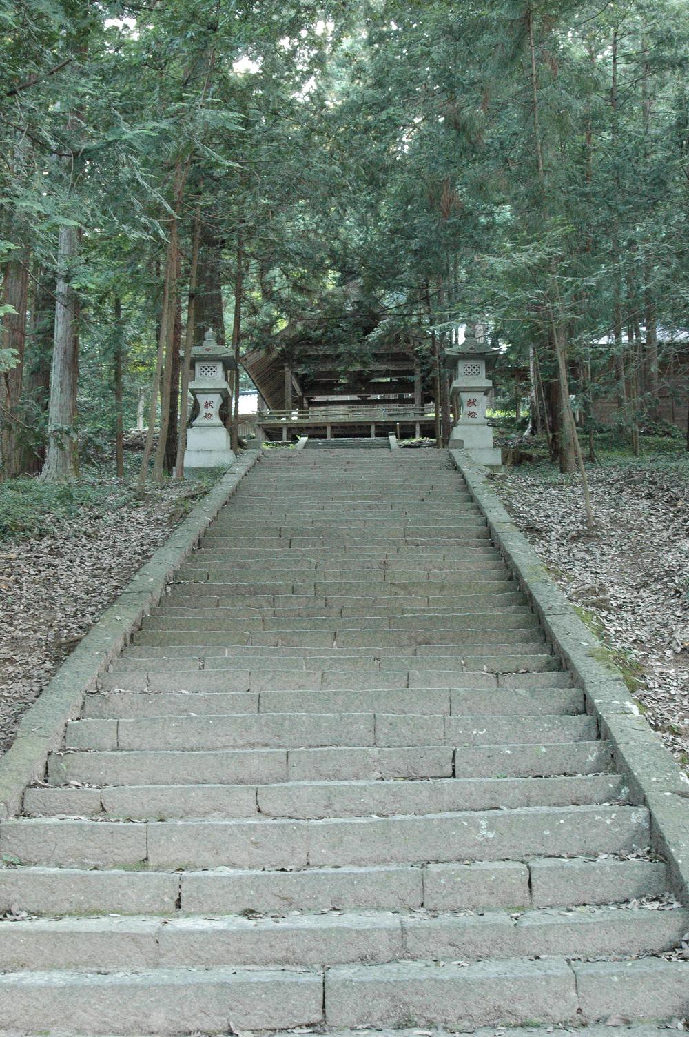 武田八幡神社、本堂への階段