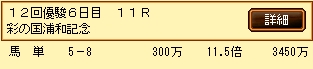 第5S:11月4週 彩の国浦和記念 的中馬券