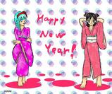 なほこさん_2009年新年フリーイラスト