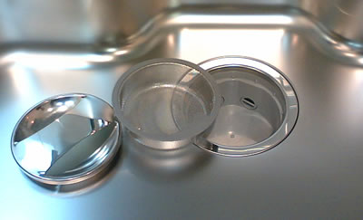 洗浄口付き排水目皿