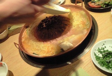 最後は中華麺を