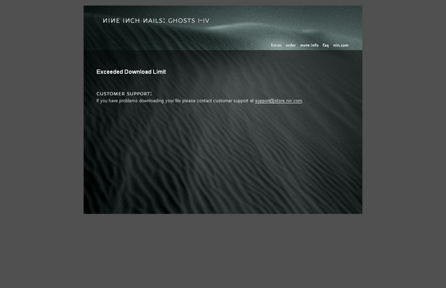nin store - Error