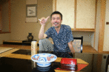 ビールを飲んで一服