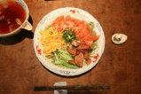 そうめんの冷やし中華風