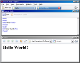 Opera HTML とソースを画面分割で表示
