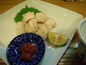 ちろり・鱧焙り梅肉と