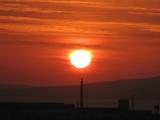 延命公園配水塔より見た夕陽