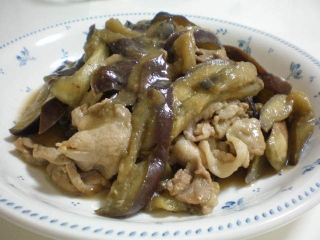 茄子と豚肉のみそ炒め