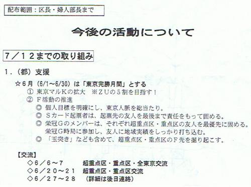 創価学会の秘密命令文書