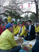 川島市議お花見