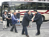 グリーンファイターズ旅行会・バスお見送り