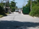 master riding bicycle
