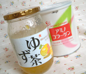 ゆず茶とアミノコラーゲン