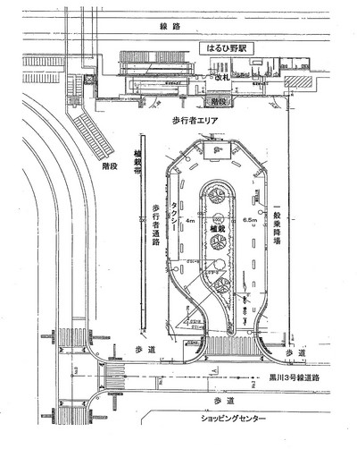 はるひ野駅前ロータリー計画図