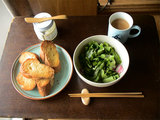 ノールチェアでの朝食