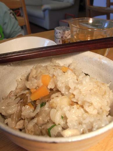 帆立の炊き込みご飯マオ助b
