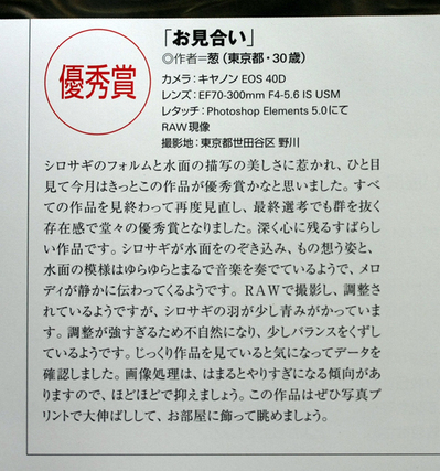 デジタルカメラマガジン200805月号掲載コメント