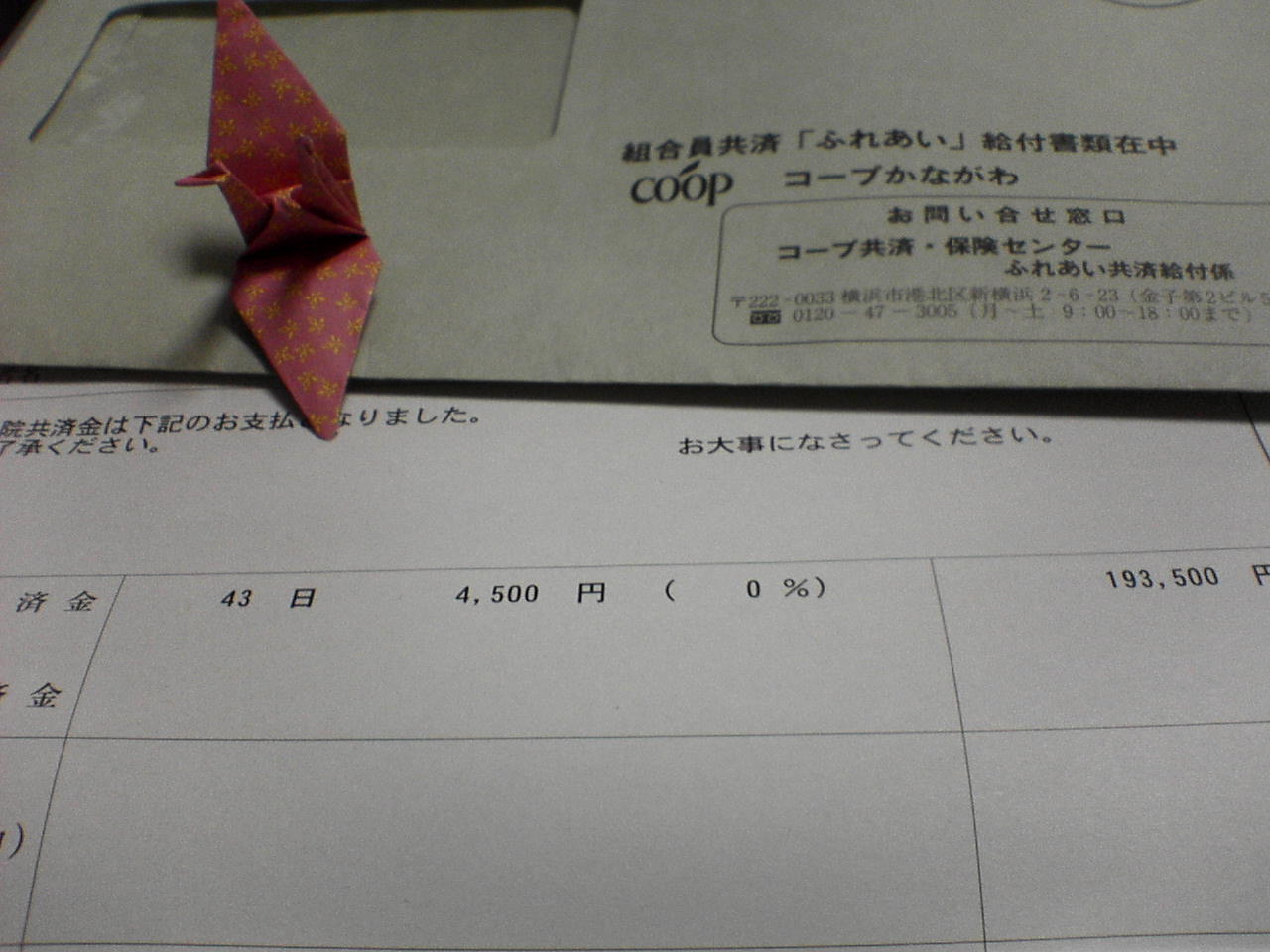 入院保険 の掲示板投稿写真＆画像