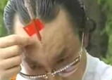 オリンピックを記念して頭を国旗だらけに