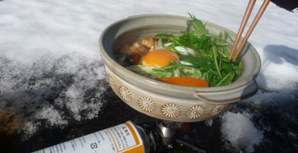 雪上うどん