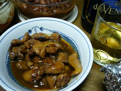 かわはぎの肝の煮付