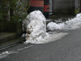 雪だるまの残骸