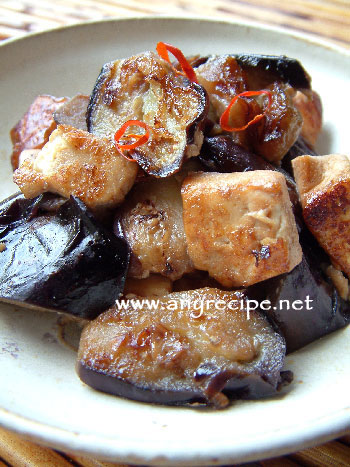 茄子と豆腐の炒め