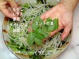 お野菜をお皿に盛る