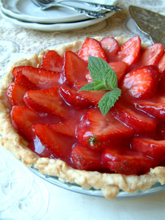生の苺パイ