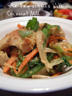 ココナツミルクと野菜炒め