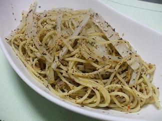 大根とゆかりの簡単パスタ