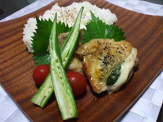 鶏肉のマスタード焼き