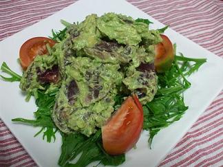 かつおの柚子こしょう漬けアボカド和え