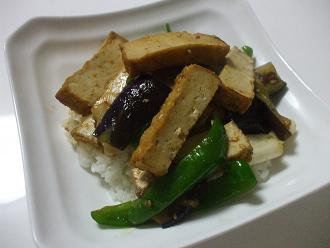 厚揚げのピリ辛炒め