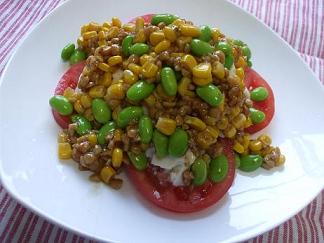 サラダ風納豆やっこ